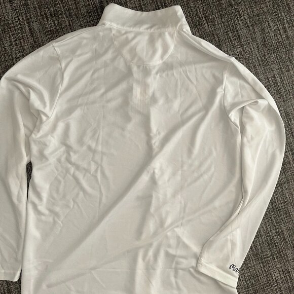 NWT Malbon Golf X HBO Curb Your Enthusiasm White 1/4 Zip Pullover Size XL - Picture 4 of 5